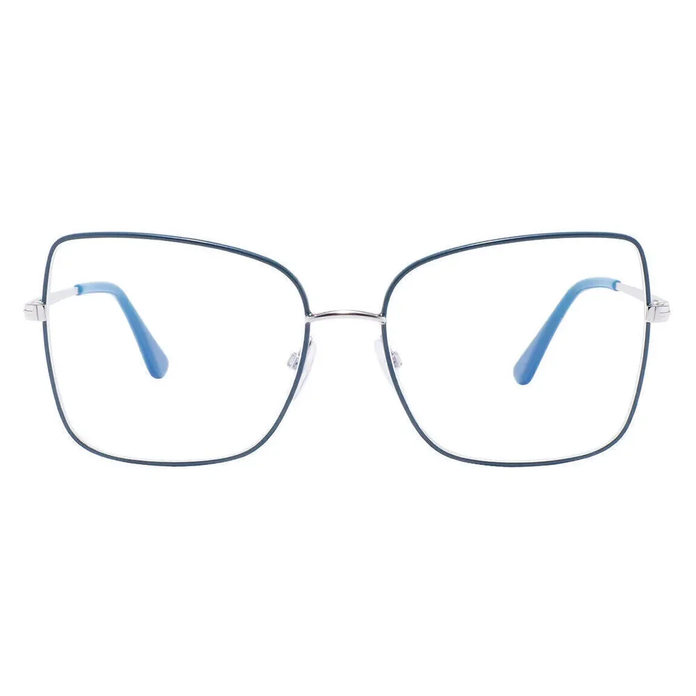 NWT Tom Ford FT5613B Blue Silver 56mm Eyeglasses